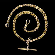 Antique Edwardian Albert Chain 9ct Gold