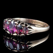 Antique Edwardian Almandine Garnet Ring Dated 1909
