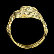 Antique Edwardian Art Nouveau Diamond Nymph Maiden Ring 