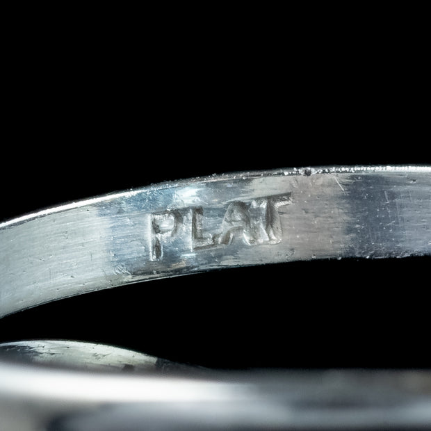 Antique Edwardian Blue Zircon Diamond Cluster Ring 3.5ct Zircon 