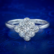 Antique Edwardian Diamond Cluster Ring 0.54ct Total