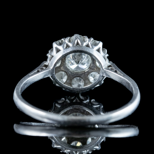 Antique Edwardian Diamond Cluster Ring 1.5ct Total