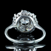 Antique Edwardian Diamond Cluster Ring 1.8ct Total