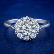 Antique Edwardian Diamond Cluster Ring 1.5ct Total