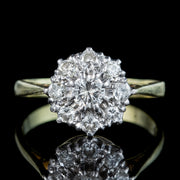 Antique Edwardian Diamond Cluster Ring 1ct Total 