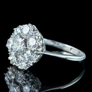Antique Edwardian Diamond Cluster Ring 1.8ct Total