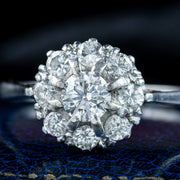 Antique Edwardian Diamond Cluster Ring 1.5ct Total