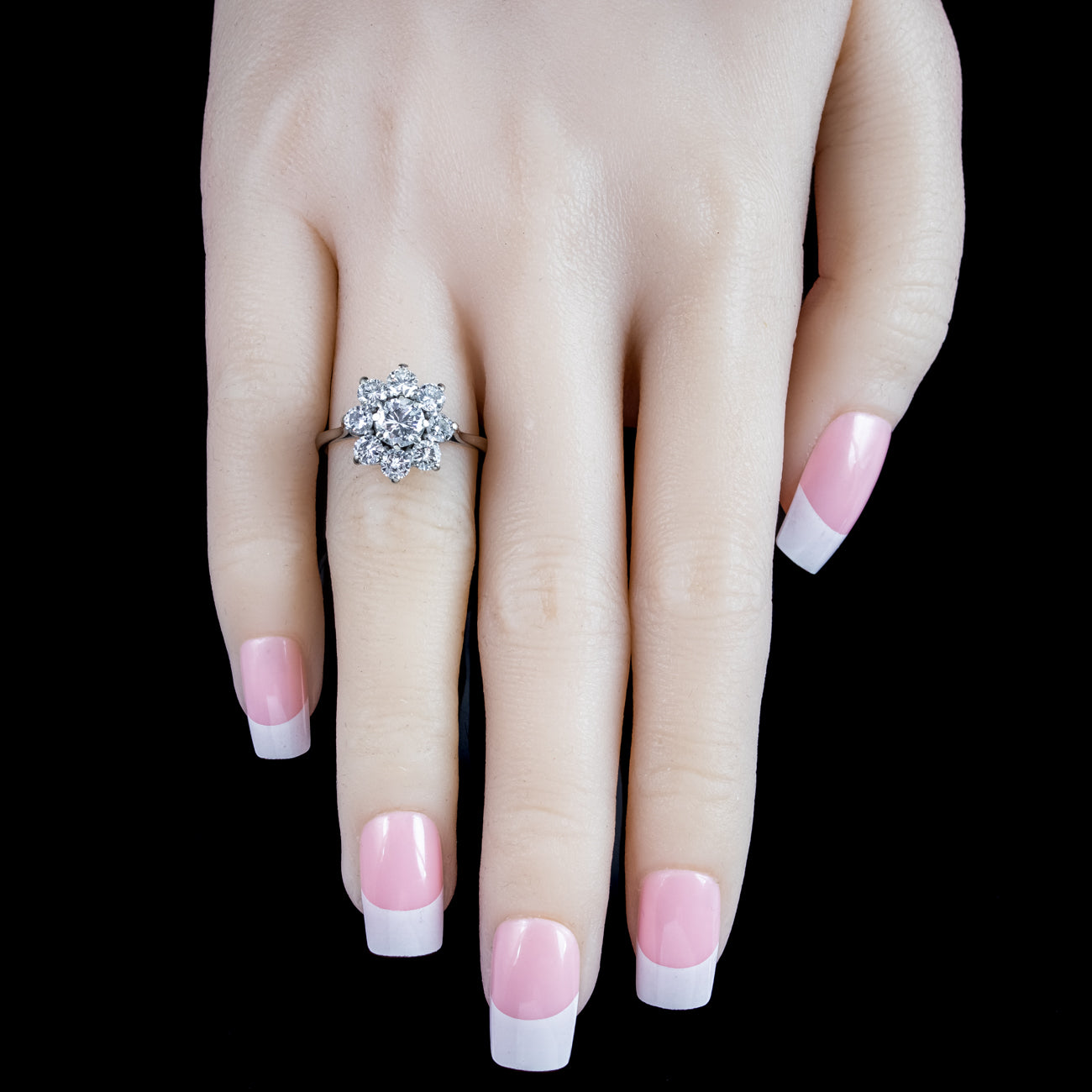 Edwardian Diamond Daisy Cluster Ring | – Laurelle Antique Jewellery