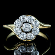 Antique Edwardian Diamond Daisy Cluster Ring 0.64ct Total