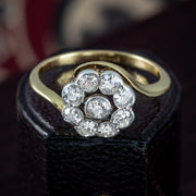 Antique Edwardian Diamond Daisy Cluster Ring 0.64ct Total