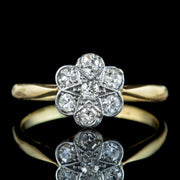 Antique Edwardian Diamond Daisy Cluster Ring 0.35ct Total