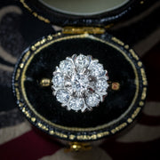 Antique Edwardian Diamond Daisy Cluster Ring 1.5ct Total