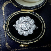 Antique Edwardian Diamond Daisy Cluster Ring 3ct Total