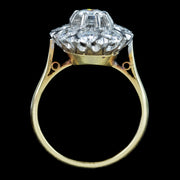 Antique Edwardian Diamond Daisy Cluster Ring 1.5ct Total