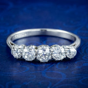 Antique Edwardian Diamond Five Stone Ring 0.74ct Total