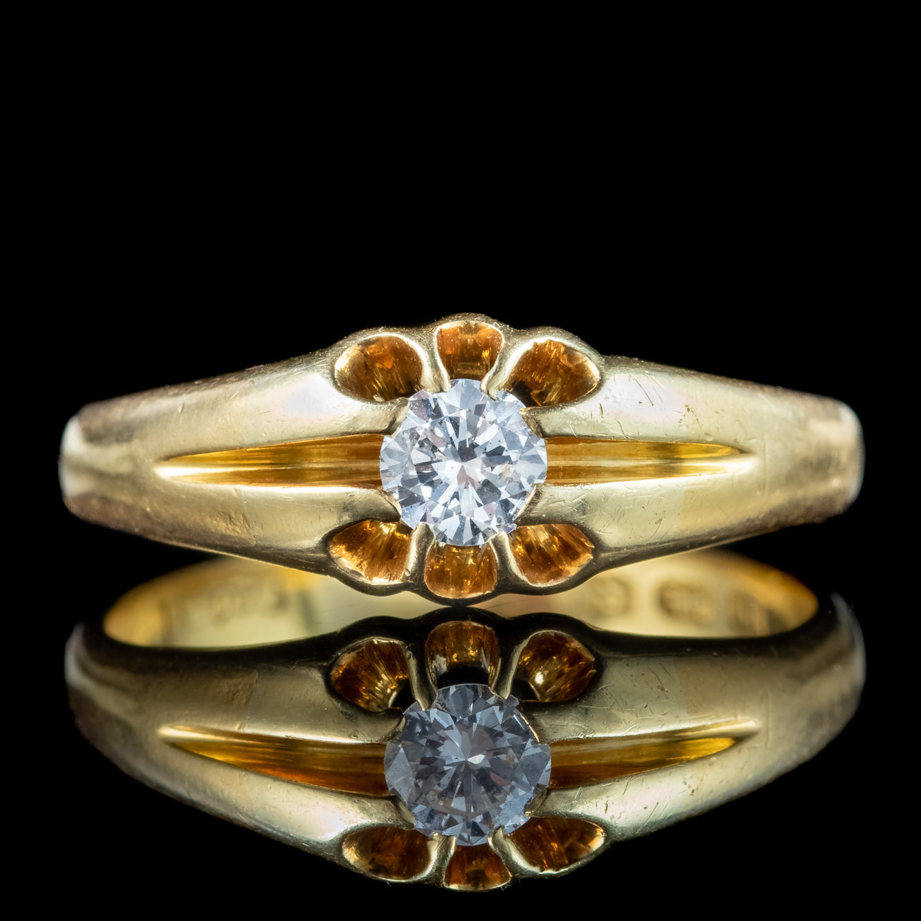 Antique Edwardian Solitaire Ring Diamond 0.30ct – Laurelle Antique ...