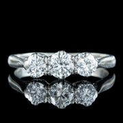 Antique Edwardian Diamond Trilogy Ring 0.74ct Total