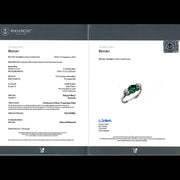 Antique Edwardian Emerald Diamond Trilogy Ring 0.75ct Colombian Emerald With Cert