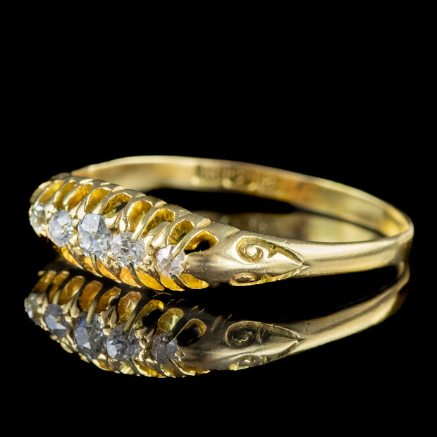 Antique Edwardian Five Stone Diamond Ring Dated 1911