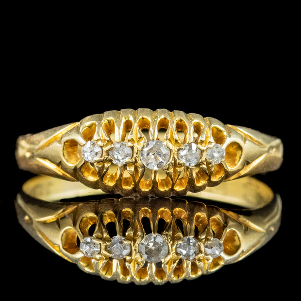 Antique Edwardian Five Stone Diamond Ring 