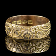 Antique Edwardian Floral Band Ring Dated 1902