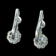 Antique Edwardian French Diamond Earrings 18ct Gold 1ct Total