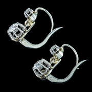 Antique Edwardian French Diamond Earrings 18ct Gold 1ct Total