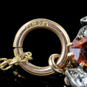 Antique Edwardian Gemstone Harlequin Pendant Necklace