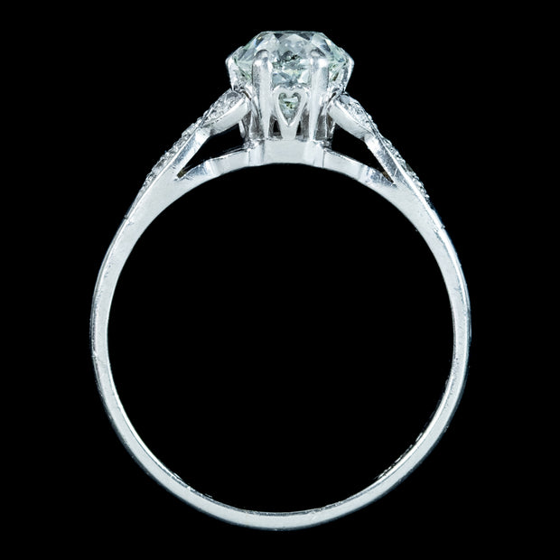 Antique Edwardian Old Cut Diamond Solitaire Ring 1.02ct Total