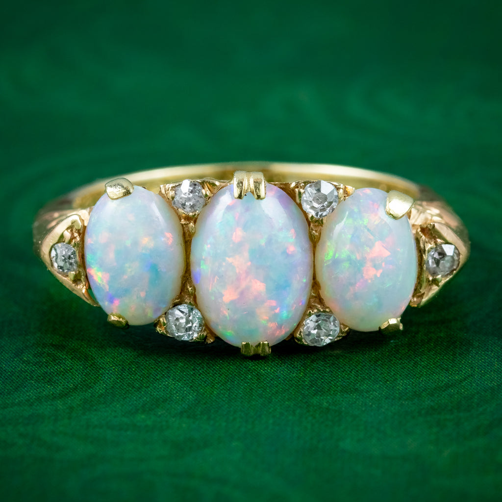 Edwardian Opal Diamond Ring Vintage Ring Opal – Laurelle