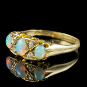 Antique Edwardian Opal Diamond Ring Dated 1910