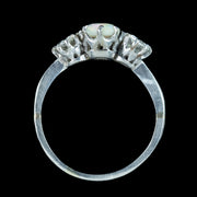 Antique Edwardian Opal Diamond Trilogy Ring 0.60ct Opal