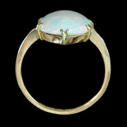 Antique Edwardian Opal Navette Ring 8ct Opal Dated 1914