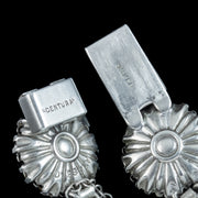 Antique Edwardian Paste Floral Bracelet Silver