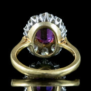 Antique Edwardian Ruby Diamond Cluster Ring 1.8ct Ruby