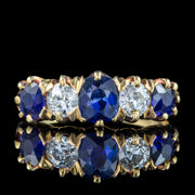 Antique Edwardian Sapphire Diamond Ring 1.2ct Sapphire