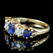 Antique Edwardian Sapphire Diamond Ring 1.2ct Sapphire