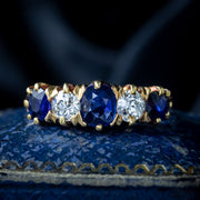 Antique Edwardian Sapphire Diamond Ring 1.2ct Sapphire