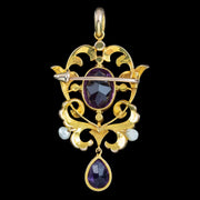 Antique Edwardian Suffragette Pendant Brooch 15ct Gold 