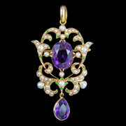 Antique Edwardian Suffragette Pendant Brooch 15ct Gold 