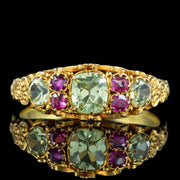 Antique Georgian Chrysoberyl Ruby Ring 