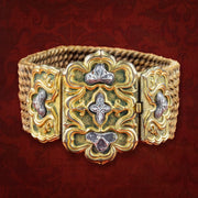 Antique Georgian Cuff Bracelet Pinchbeck Silver Clasp