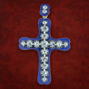 Antique Georgian Diamond Enamel Cross Pendant Brooch 18ct Gold