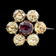 Antique Georgian Garnet Spinel Brooch 18ct Gold With Locket