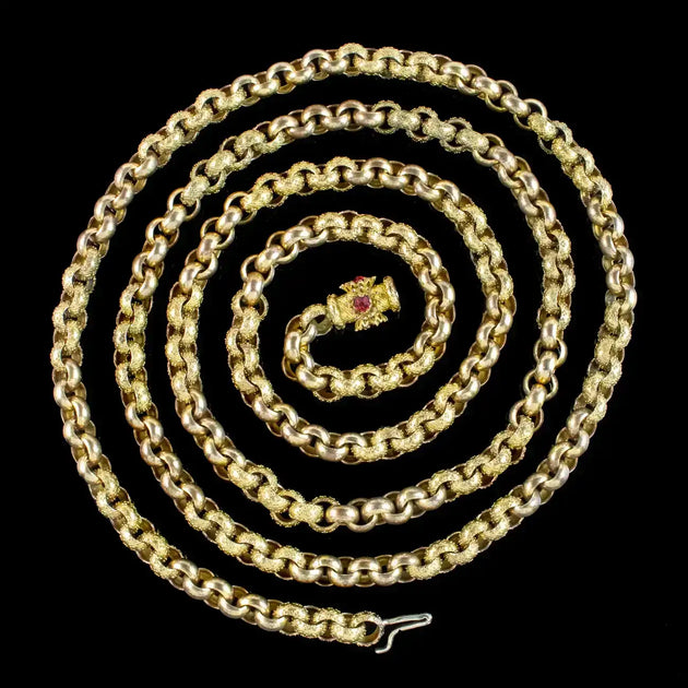 Antique Georgian Long Cable Chain Pinchbeck – Laurelle Antique Jewellery
