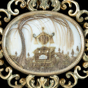 Antique Georgian Memento Mori Mourning Brooch 18ct Gold 