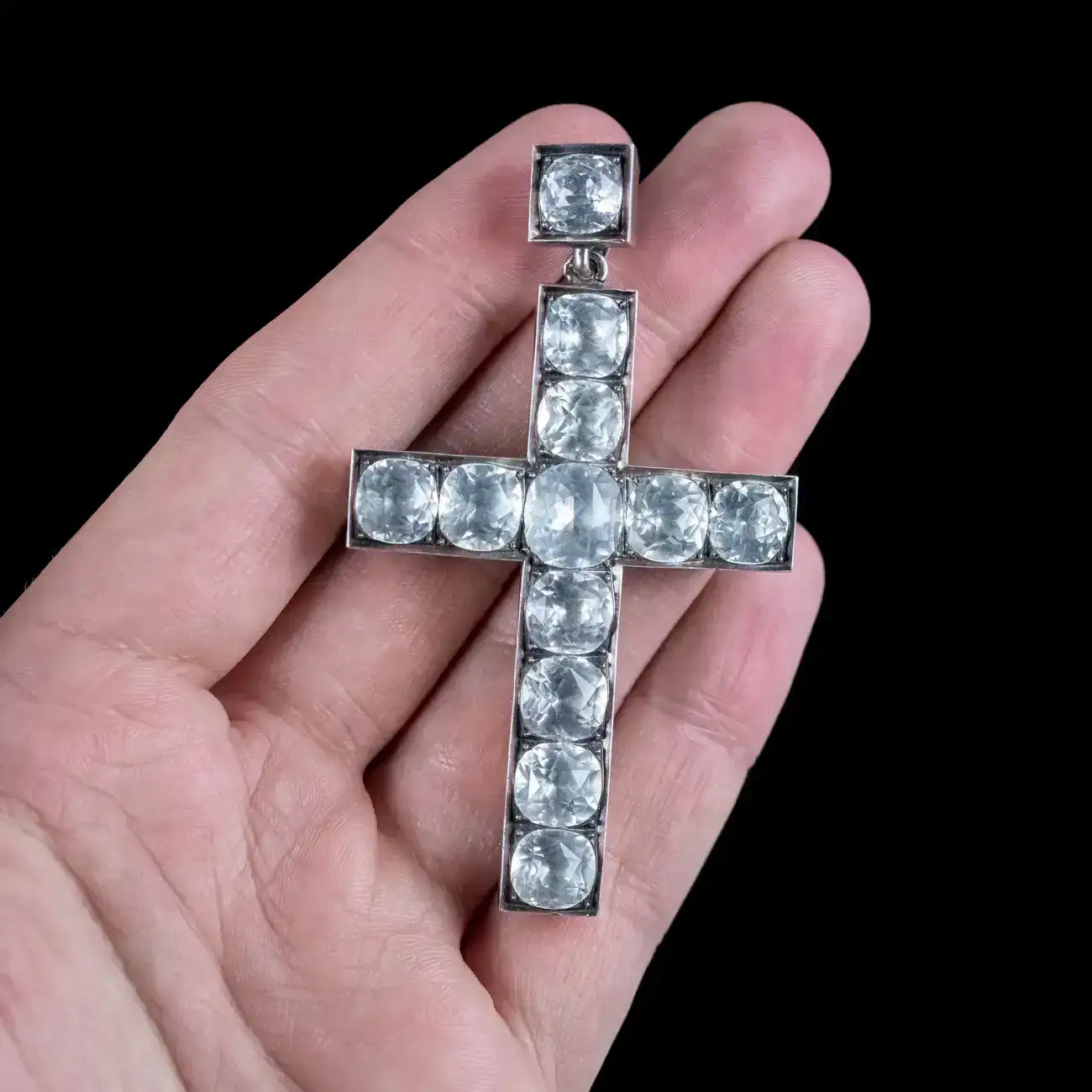Georgian Paste Cross Pendant | – Laurelle Antique Jewellery