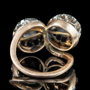Antique Georgian Rose Cut Diamond Twist Ring 1ct Diamond 