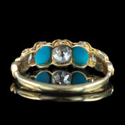 Antique Georgian Turquoise Diamond Five Stone Ring
