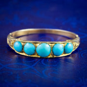 Antique Georgian Turquoise Five Stone Ring 